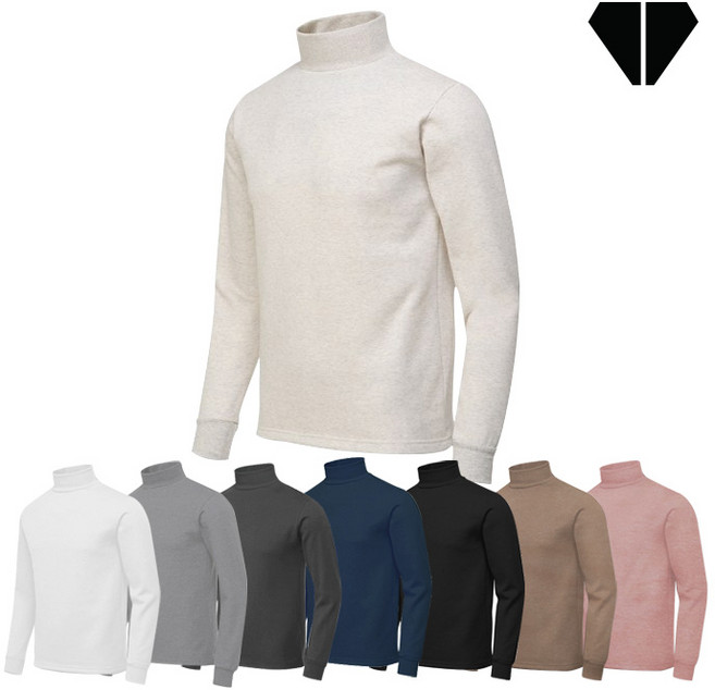 베루스 남녀공용 기모 반목티 무지 모크넥 VE-MW700K 데스포티 긴팔 티셔츠