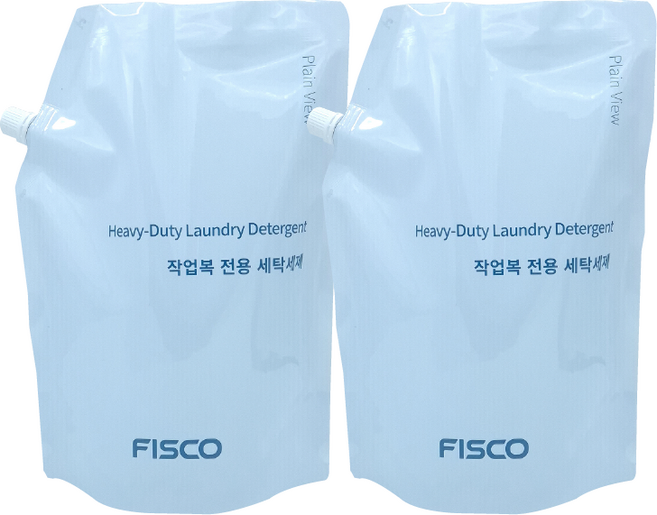 작업복세탁세제 플레인 뷰 정비복 조리복 기름때 전용세제 애벌빨래 세탁, 2개, 1.8L