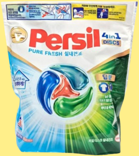 퍼실 캡슐 세제 26개입 파워 드럼용 일반 세탁기 빨래 세탁 대용량 찌든때 쉰내 제거, 26, 1개