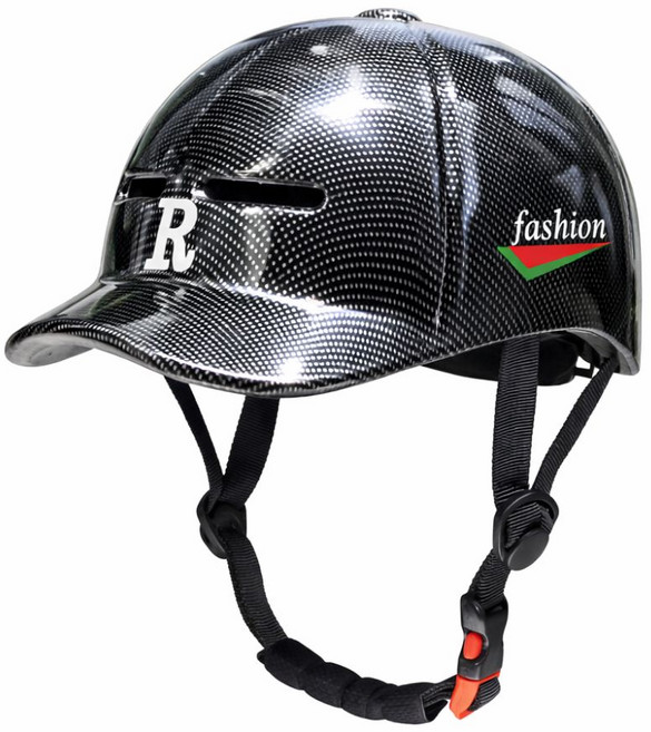 REGN 아동용 어반 초경량 안전헬맷 고광택 야간안전 자전거 인라인 스케이트보드, 블랙, 1개