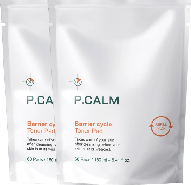 피캄 베리어사이클 진정 토너 패드 리필팩, 2개, 60매입 - 쿠팡