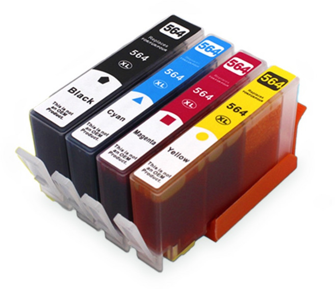 印彩 HP 564 564XL 相容墨水匣, 1套4色（4色無相片黑）, 1個