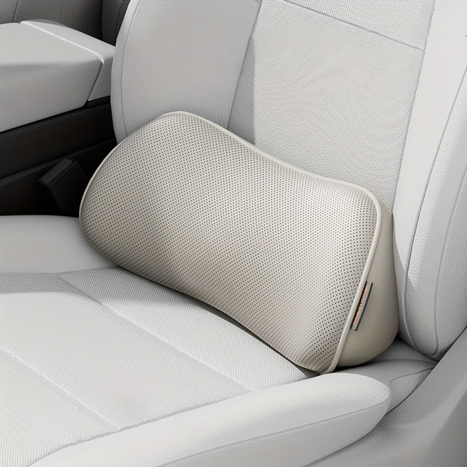 편안한 통기성 메모리폼 차량용 허리 쿠션, 1개, 그레이