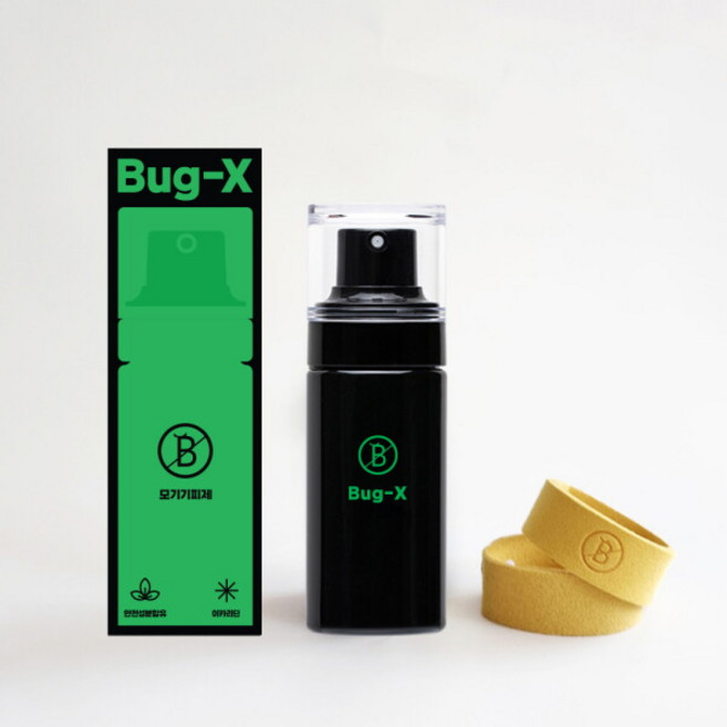 [버그엑스] 국산제조 이카리딘 모기기피제+팔찌2개, 2개, 50ml