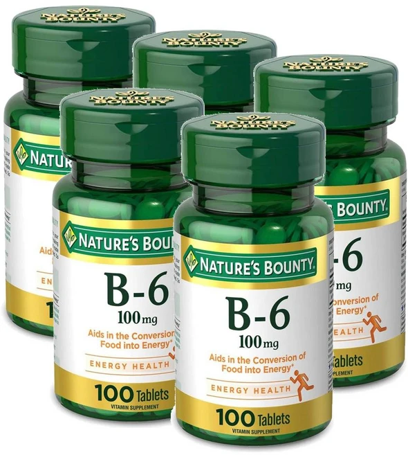 네이쳐스바운티 비타민 B-6 100mg 100 정, 100정, 5개 - 쿠팡