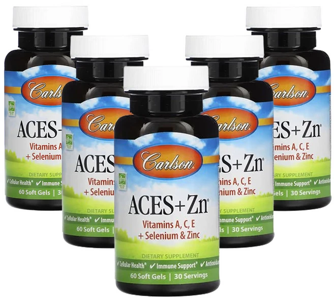 칼슨 ACES + Zn 60소프트젤, 2정, 5개, 60정 - 쿠팡