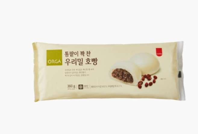 [풀무원] 우리밀 통단팥 호빵, 360g, 1개