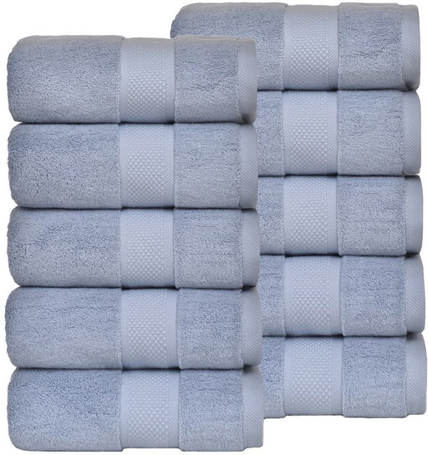 록신 명품 호텔수건 코마사 호텔 피크닉 수건 40수 코마사 데일리 타월 10종세트, 1세트, 베이비블루