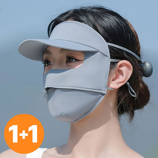 스토리원 여성용 1+1 자외선차단 모자 마스크 일체형 햇빛가리개 U-SSAC51