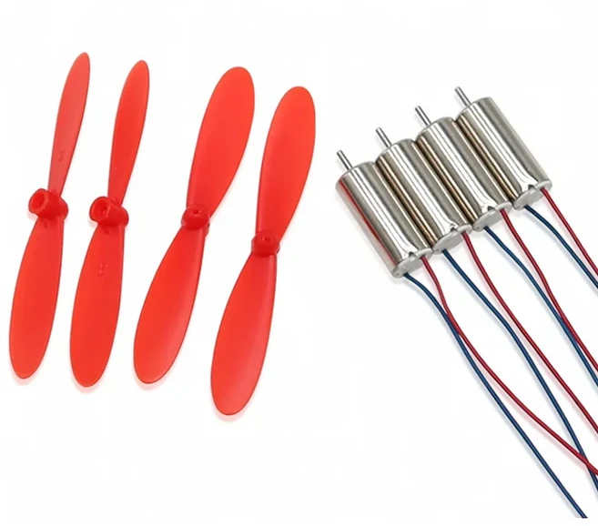 4x DIY DC 3.7V 50000RPM 716 중공 컵 코어리스 고속 모터 마이크로 FPV 쿼드콥터용 4x55MM 프로펠러 CCW, 02 motor with props, 02 motor with props