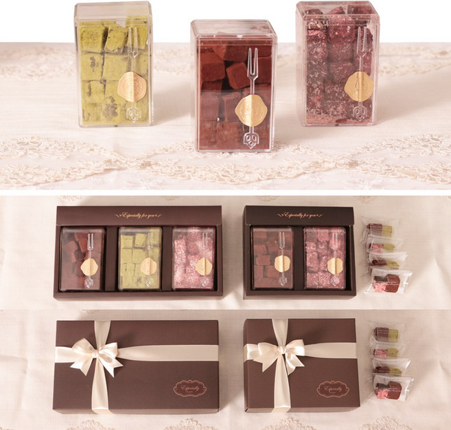 부드러운 우유생크림 파베 초콜릿 만들기세트 최대용량 [퍼펙트 파베세트(선물Type)] (3단상자 포함형), 1세트, 945g