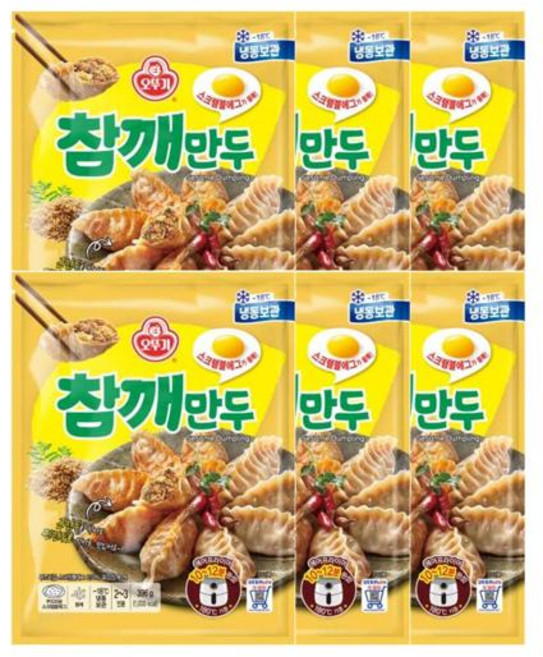 오뚜기 참깨만두, 396g, 6개