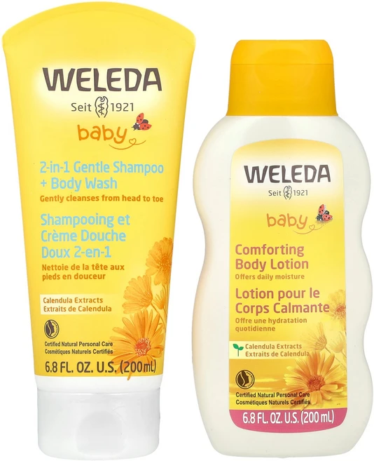 Weleda 베이비 번들 세트 금잔화 2종 세트 Weleda (벨레다), 1개, 200ml - 쿠팡