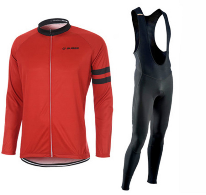 서브22 긴소매 산악 로드 바이크 라이딩 슈트 세트 레드
