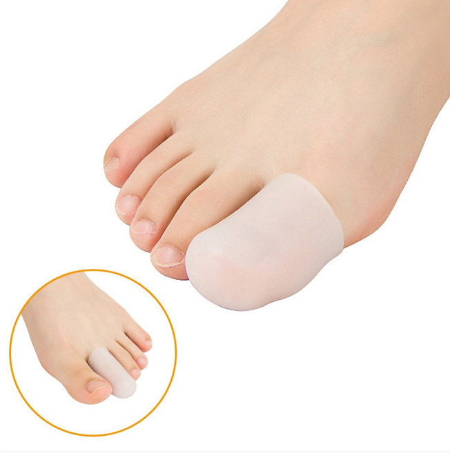 미즈코스 발가락 보호 골무 보호캡 엄지 발톱 튜브, 4개, 막힌형-엄지