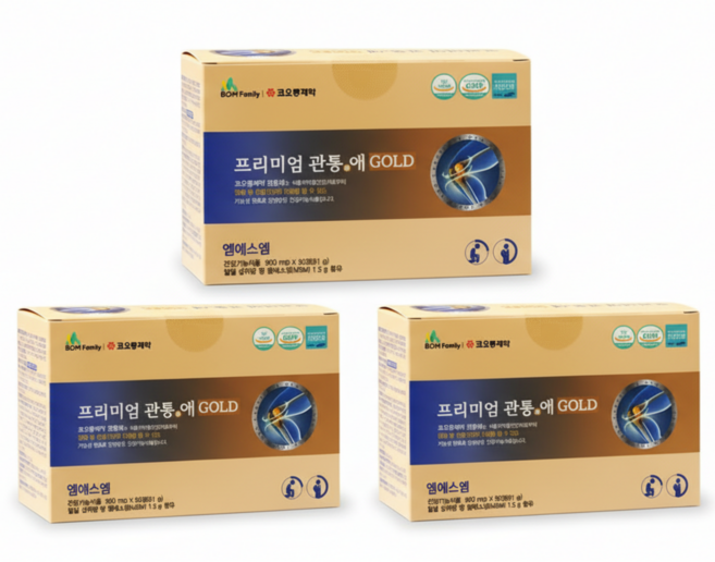 코오롱제약 관절엔 프리미엄 관통애 골드 90정 3개