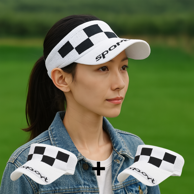 [파인더 19] 1+1 여름 여성 썬캡모자 여성 자외선차단썬캡모자 골프썬캡모자 테니스썬캡모자 스포츠썬캡모자 외출썬캡모자 햇빛가림썬캡모자, 화이트-2개