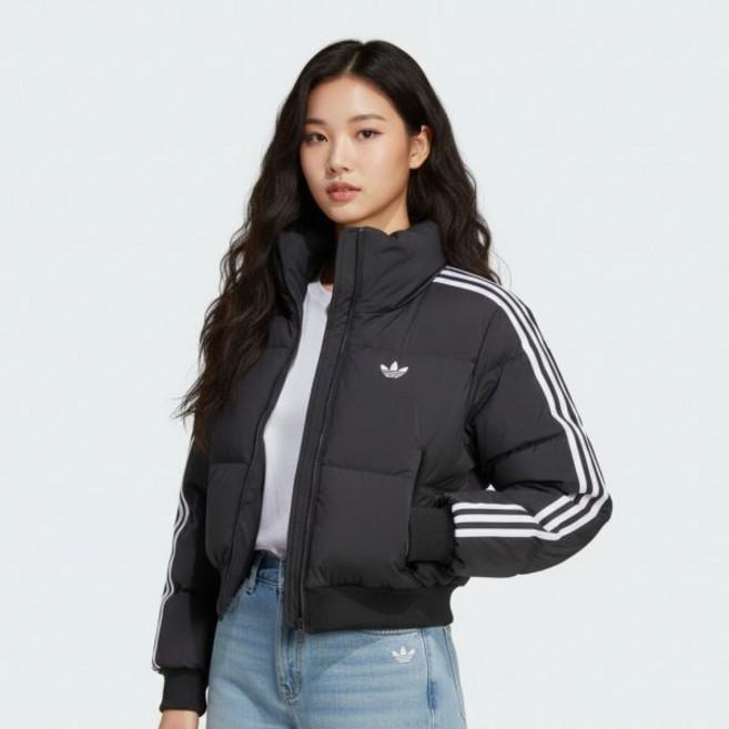 아디다스 크롭 합성 다운 퍼퍼 - 블랙 JX2970