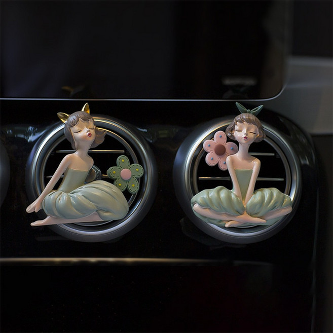 체리레이 퓨어걸 차량 송풍구 피규어 악세사리 [1184], 1개, 그린2p