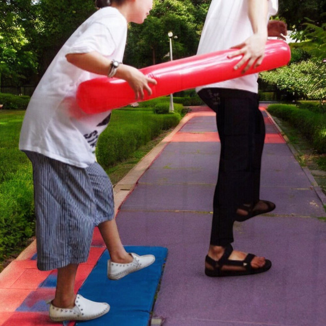 대형 바톤 체육대회 릴레이 달리기 단체 놀이 도구 운동 게임, 파랑색, 1개