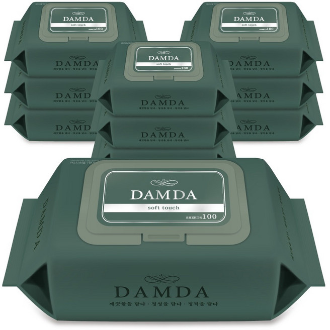 담다 물티슈 100매 캡형 10팩 전성분 1등급