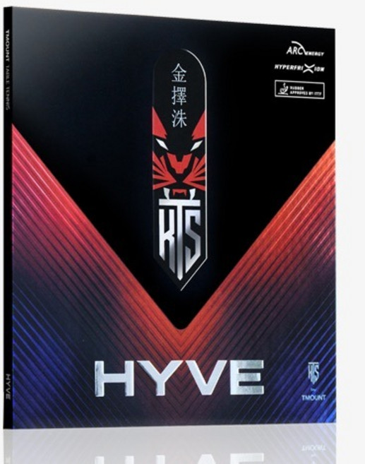 티마운트 KTS 하이브 탁구 러버, 흑색, 1개