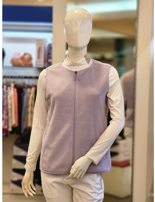 BTR골프 BTV9270WLVR 골프 일상 출퇴근 비티알 여성 가을겨울 베이직 라운드넥 기모안감 후리스조끼 엔씨엑스코점