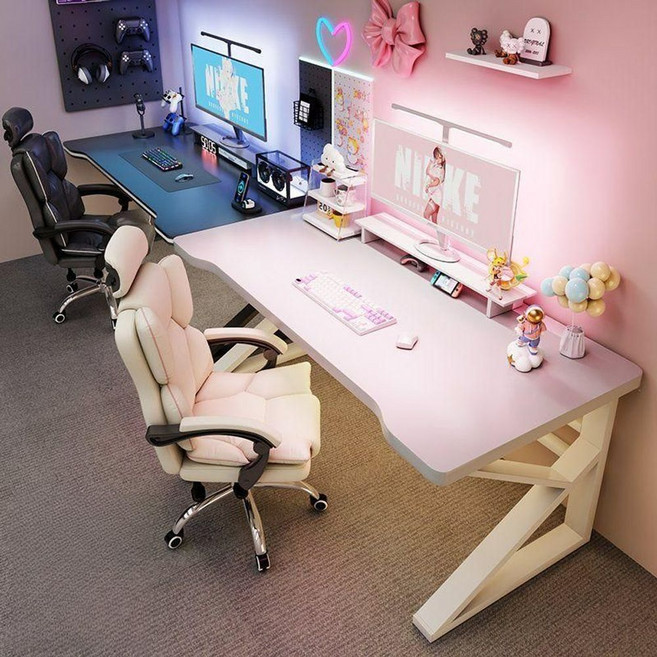 2인용 컴퓨터 책상 더블 사무용 커플 게이밍테이블, AD. 시크릿 블랙 100cm