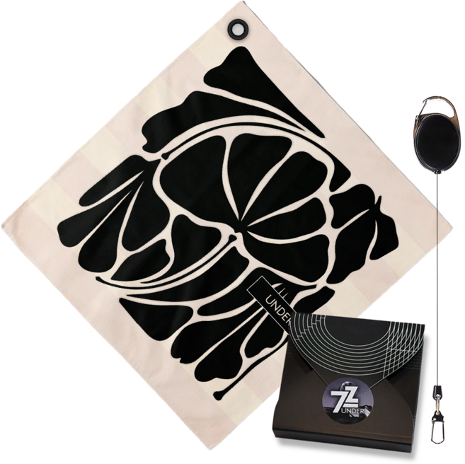 언더72 골프타올 릴와이어 클립형 세트 극세사 파크골프 겸용 선물용, 1세트, T31_캔버스플라워