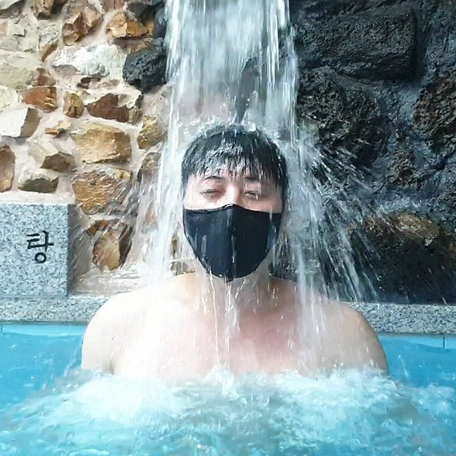 목욕탕 물놀이전용 숨쉬기편한 브레스프리마스크 빨아쓰는 기능성 방수 스포츠 운동 마스크, 1매