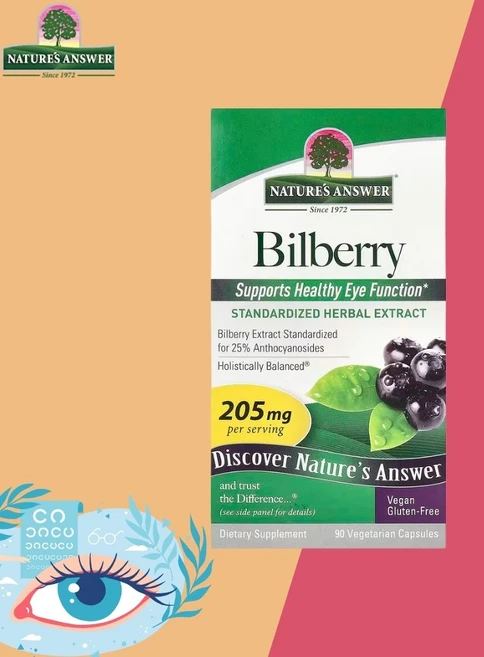 [정품보장]네이처스 앤서 빌베리 Nature's Answer Bilberry 205mg 90정 X 1병, 1개 - 쿠팡