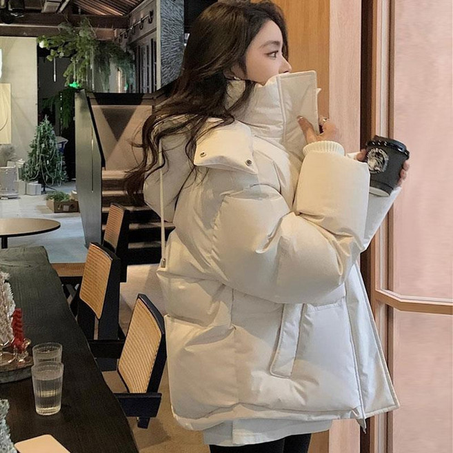 羽絨服女 長款羽絨服 極地外套 加絨加厚寬鬆休閒外套