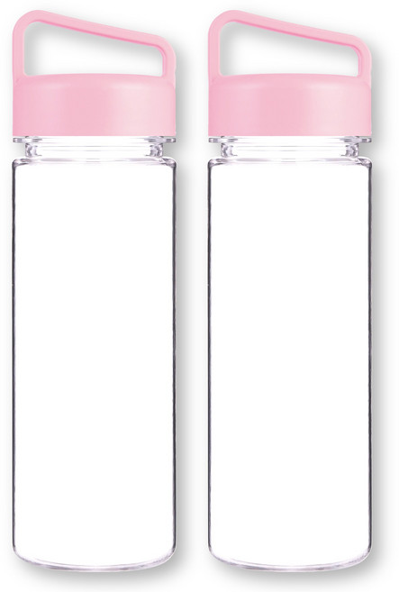 위드 국산 마이보틀 트라이탄 핸디 손잡이 물병, 핑크, 2개, 500ml