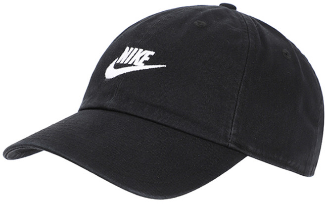 나이키 볼캡 야구모자 클럽 언스트럭처드 퓨추라 워시드 캡, 블랙+화이트, 1개