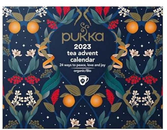 푸카 2025 어드벤트 캘린더 티 샘플러 24가지 즐거운 블랙 & 그린 인퓨전 차 애호가를 위한 크리스마스 선물 아이디어 100%, 2023 Advent, 1, 24