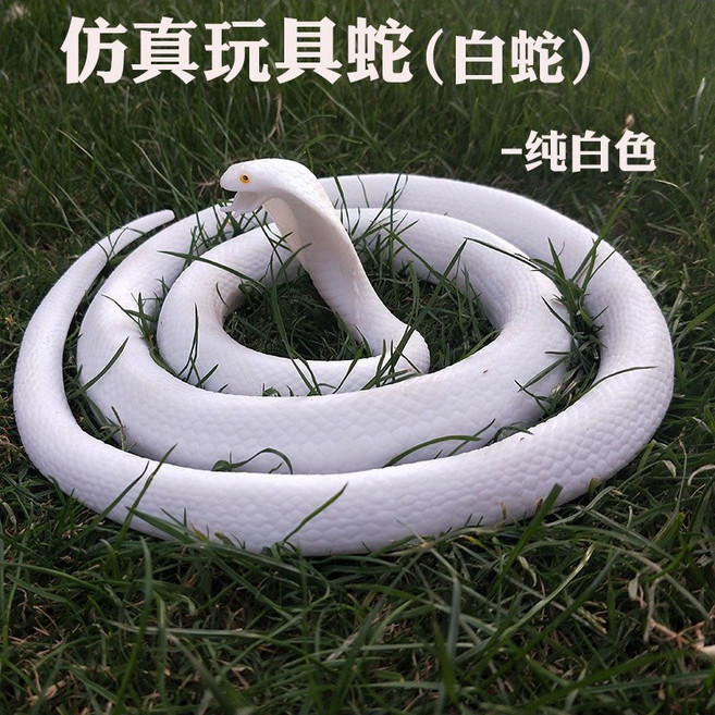 廢物專賣店 仿真白蛇 嚇人玩具蛇 惡作劇整人玩具 搞笑禮物, 1個, 小白蛇, 小白蛇, N/A