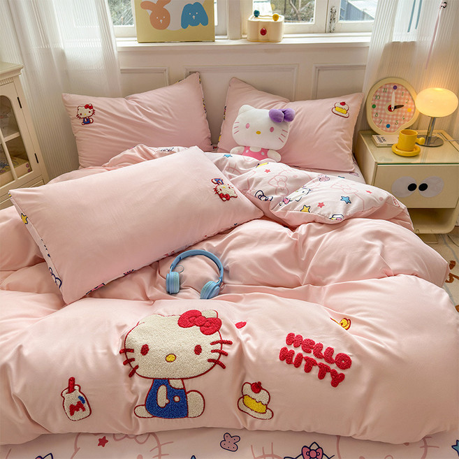 GOYES 산리오 귀여운 침구세트 이불커버 매트커버 베개커버