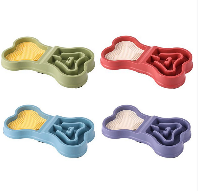 스카이비전 강아지 급체방지 체중조절 슬로우식기, 1개, 퍼플