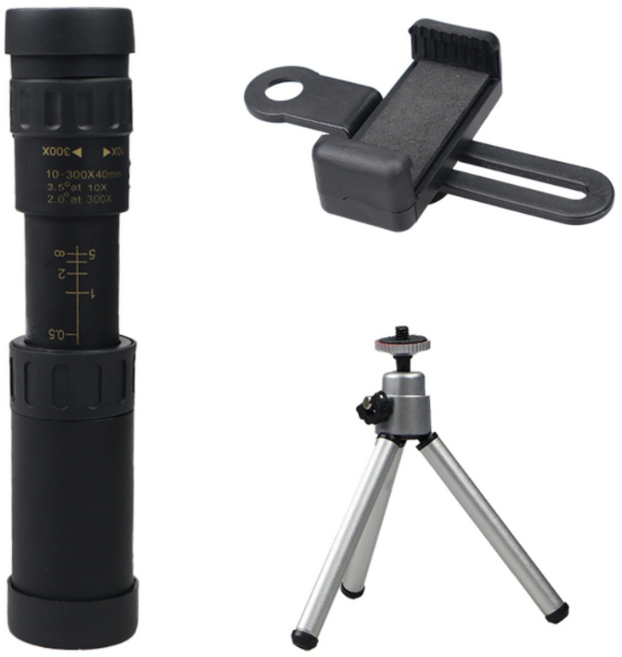 스마트폰 갤럭시 아이폰 셀카 대포 망원 줌 4K HD 렌즈 최대 300배, 스마트폰 줌렌즈 4K, 1개