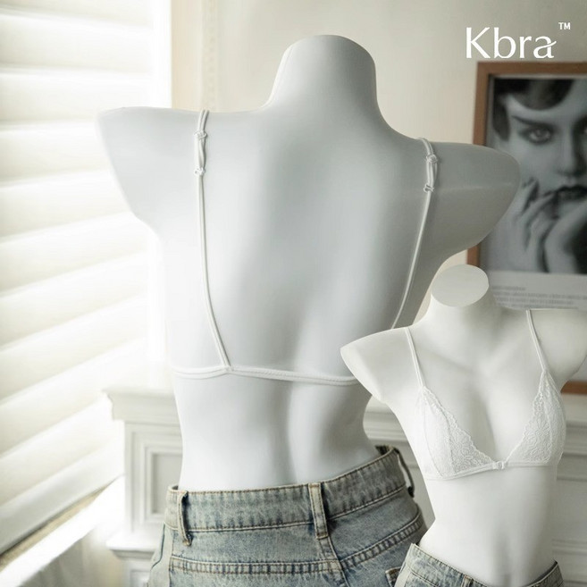 Kbra 法式蕾絲三角杯美背細肩帶無鋼圈內衣