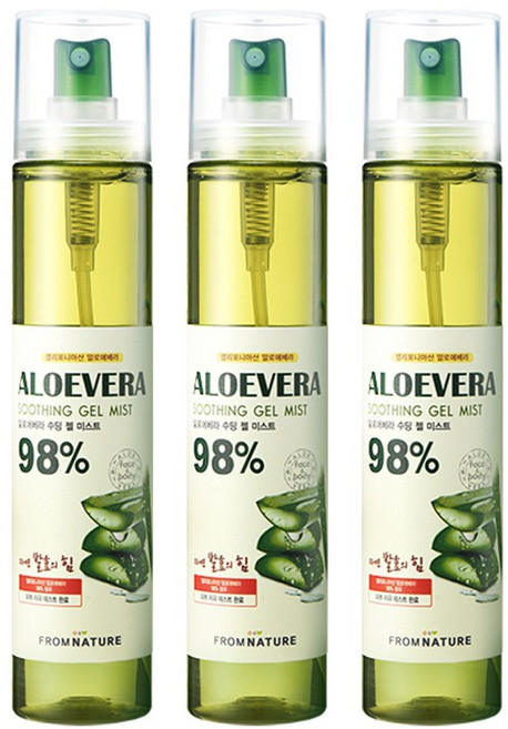프럼네이처 알로에베라 98% 수딩젤 미스트 120ml, 6개