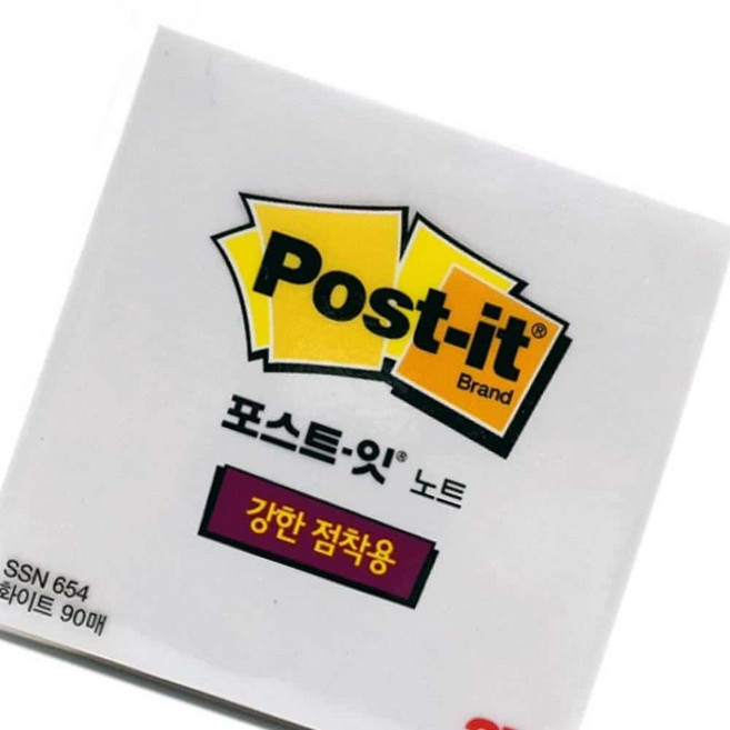 3M 포스트잇 노트 SSN 654 화이트 90매, 1