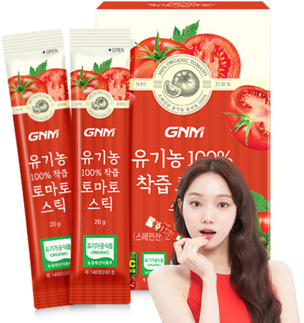 GNM 유기농 100% 착즙 토마토 스틱, 1개, 280ml