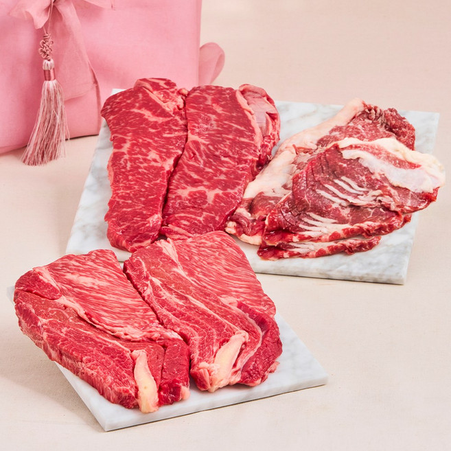 미쓰하누 1++한우 선물세트 [꿀템C] 600g, 꿀템C 600g선물세트, 지함+보자기포장, 1개