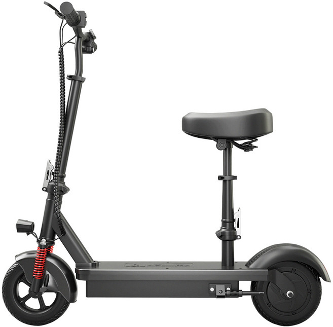 X8電動滑板車，附可折座椅、防盜遙控, 黑, 1個