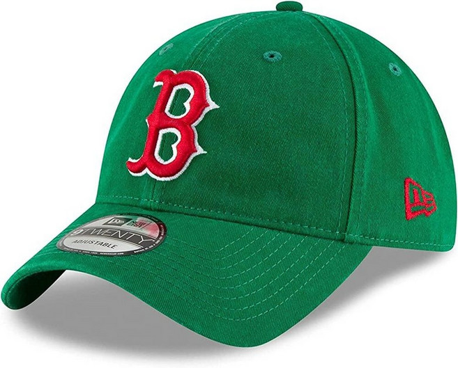 New Era MLB 카키 코어 클래식 9TWENTY 조절 가능한 모자 캡 프리 사이즈 Houston Astros., 보스턴 레드삭스 켈리 그린