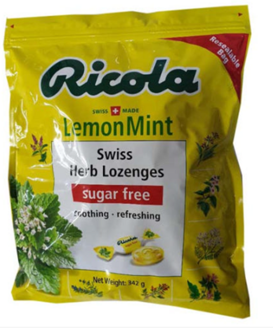 리콜라 스위스 무설탕 캔디 레몬민트맛 342g, 1개