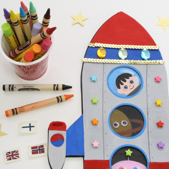 DT 우주선 은하계 태양계 로켓 만들기 5인용