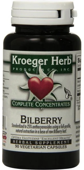 Complete Concentrates Milk Thistle 90 Vegetarian Capsule Kroeger Herb Co, 90 Count (Pack of 1), Bilberry, 1개 - 쿠팡