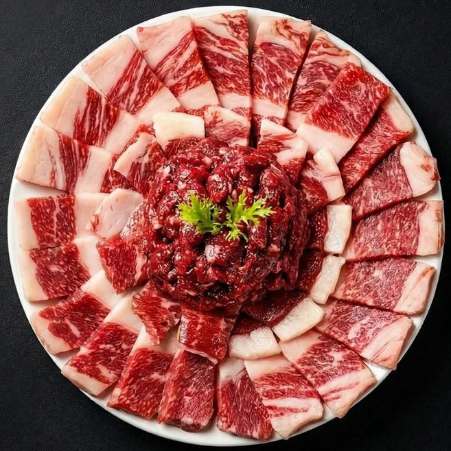 국내산 1++한우 생차돌 육회세트 500g 사시미 육회, 1개